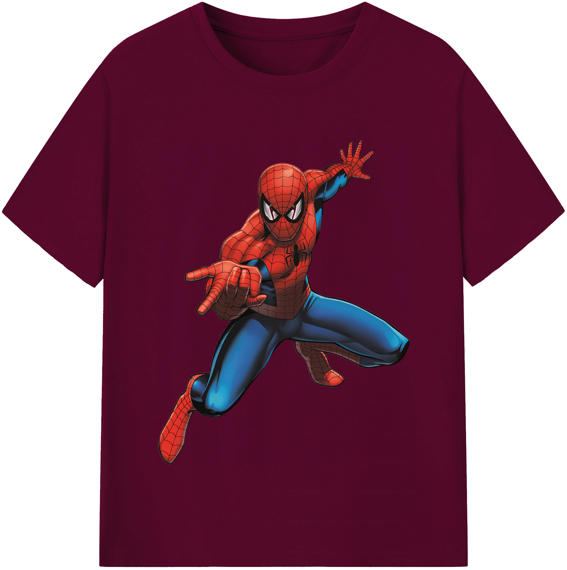 （画像用） Spider Man スパイダーマン レディースカジュアルプリントTシャツ（綿100％）